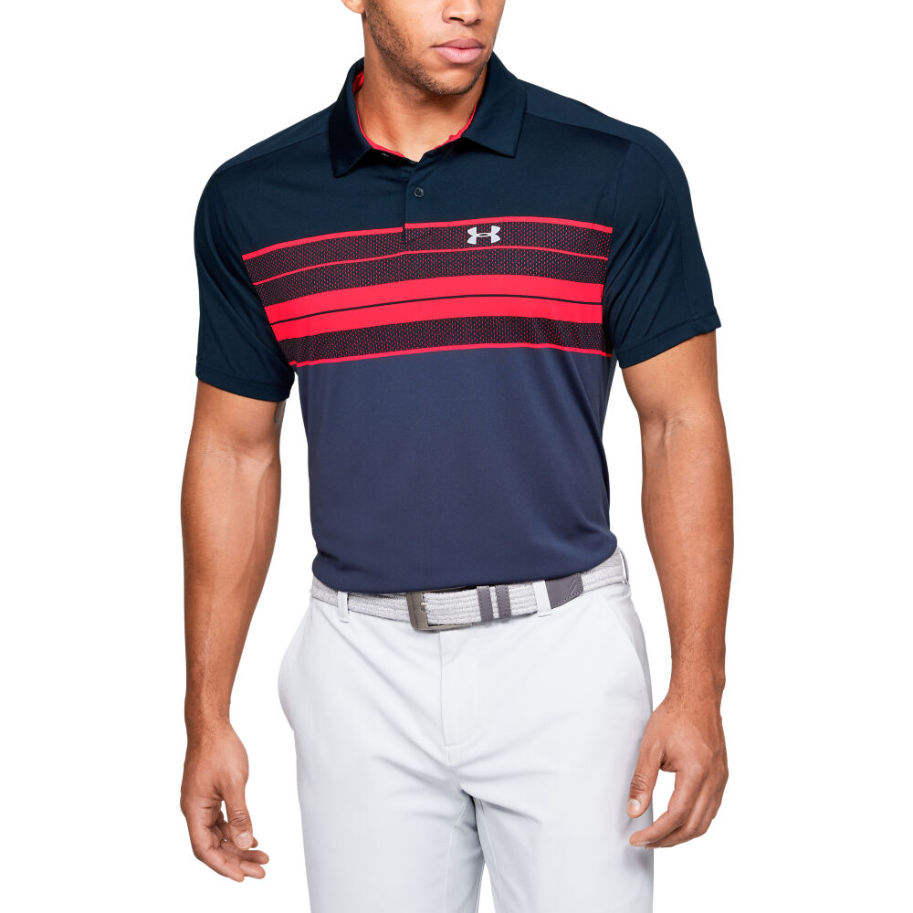 Chest Stripe Men's Golf Polo Shirt 