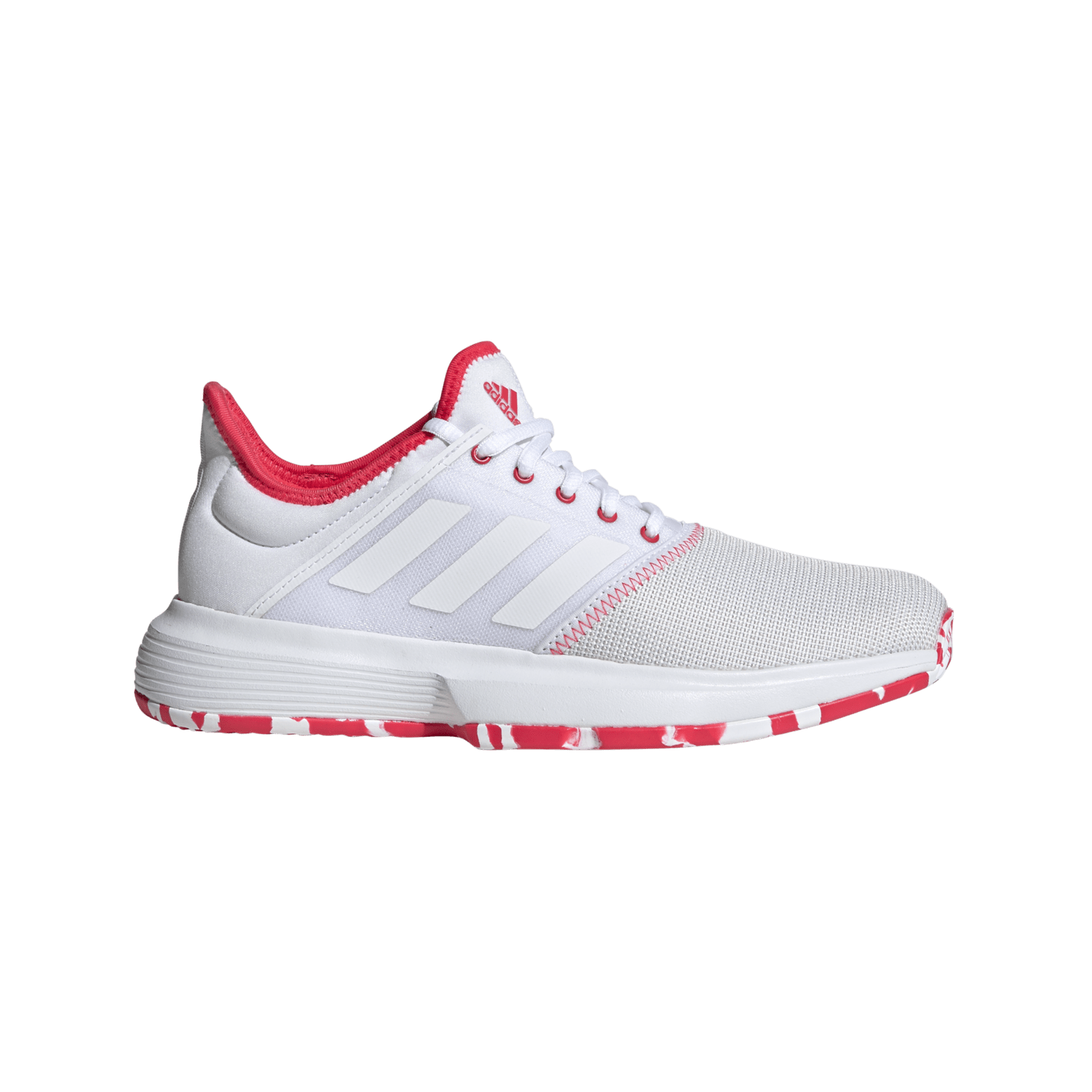 red and white tennis shoes