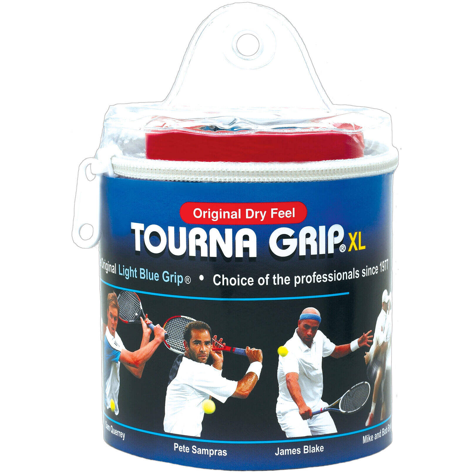 Tourna Grip Original XL Overgrip 50 Pack Travel Pouch for Tennis Squash Blue 