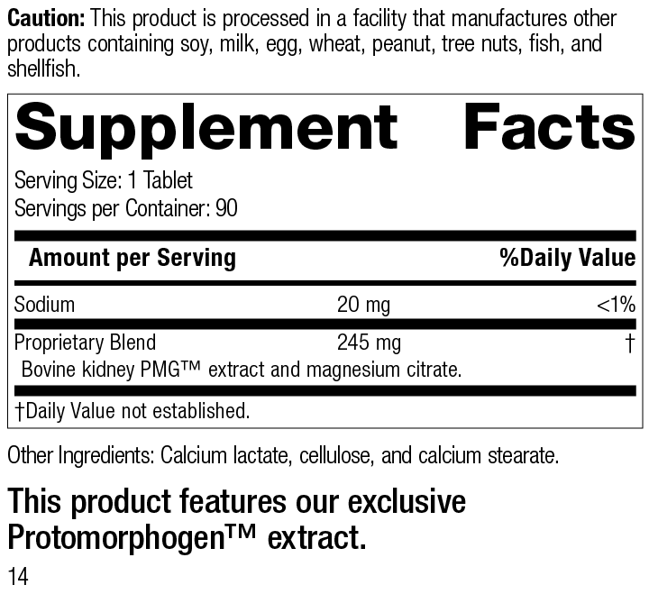 Renatrophin PMG® Supplement Facts