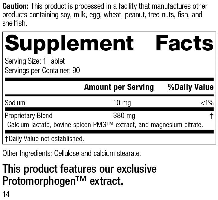 Spleen PMG® Supplement Facts