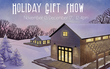 Holiday Gift Show on November 13- December 17 from 12-4pm at Featherstone Center for the Arts.