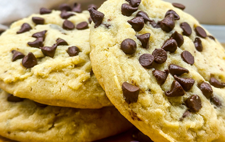 Gourmet soft baked chocolate chip cookies sold by SweetLi Baked.