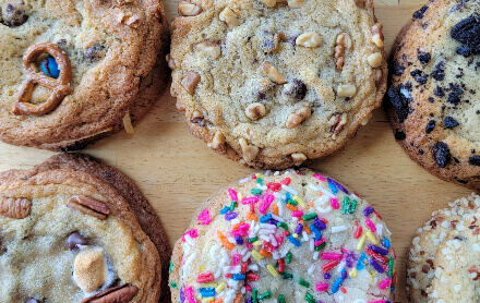 An assortment of quarter-pound cookies sold by Shelley Bakehouse.