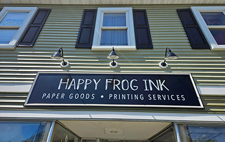 Happy Frog Ink Paper Goods and Printing Services.