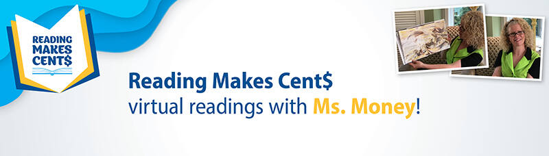 banner for Reading Makes Cents virtual readings