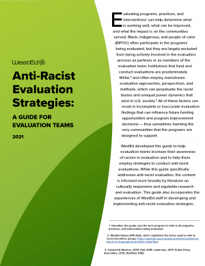 Anti-Racist Evaluation Strategies: A Guide for Evaluation Teams