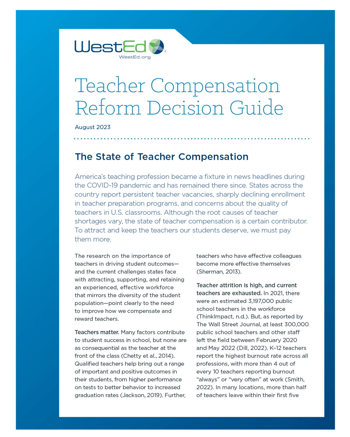 Teacher Compensation Reform Decision Guide