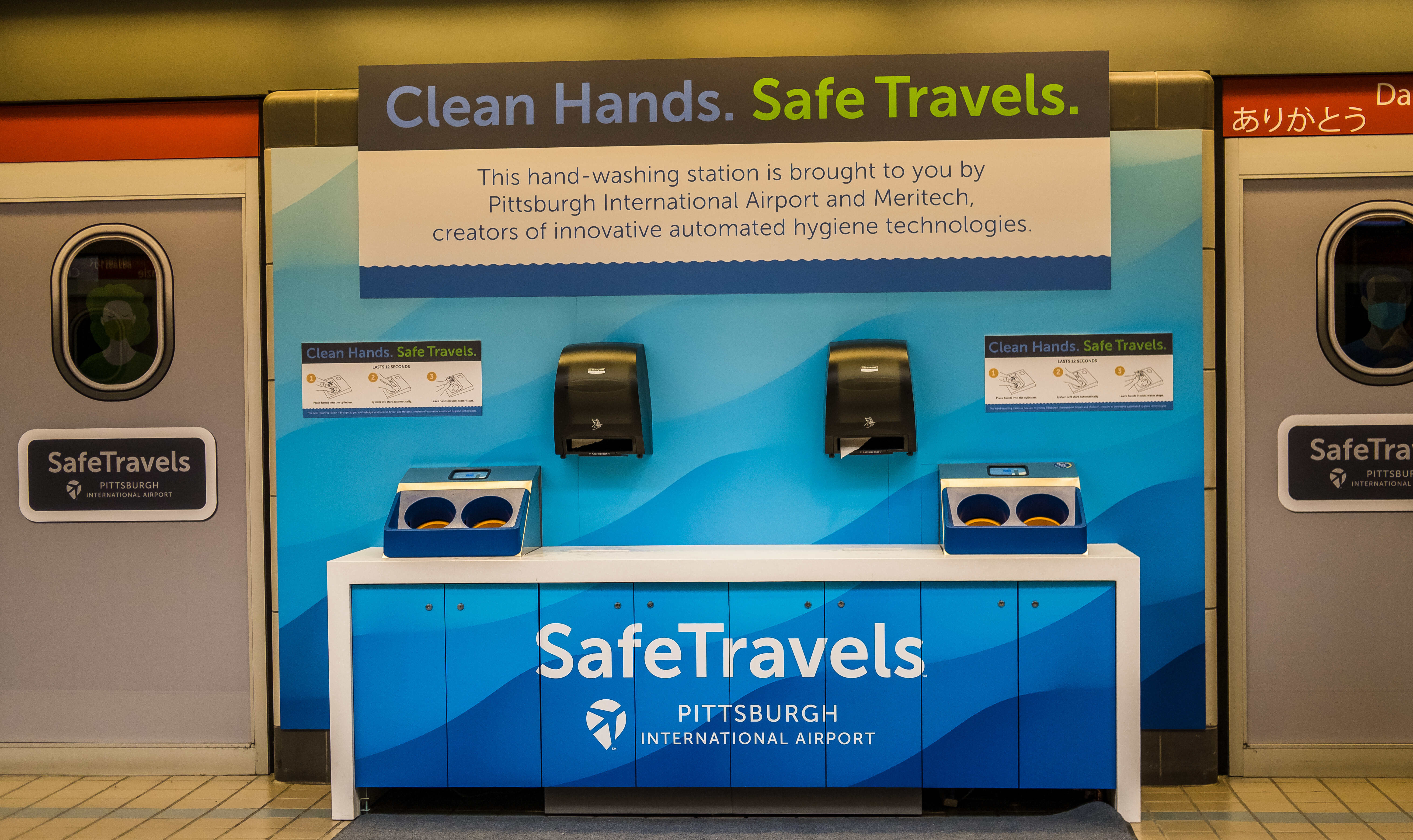 Meritech Automated Handwashing Stations Make Travel Safer at Pittsburgh International Airport