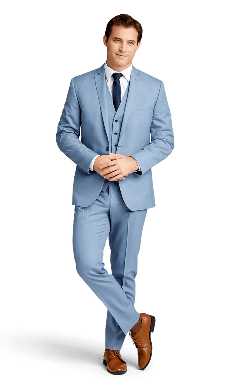 Shop Light Gray Pants Blue Blazer | UP TO 55% OFF