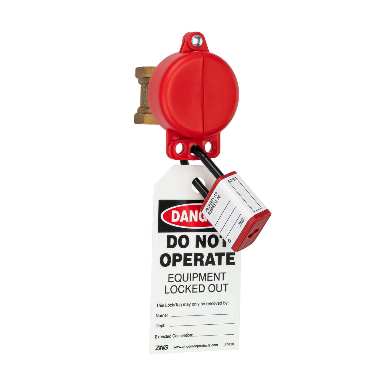 ZING 7103 RecycLockout Gate Valve Lockout, 1 Inch - 2.5 Inch, Recycled  Plastic