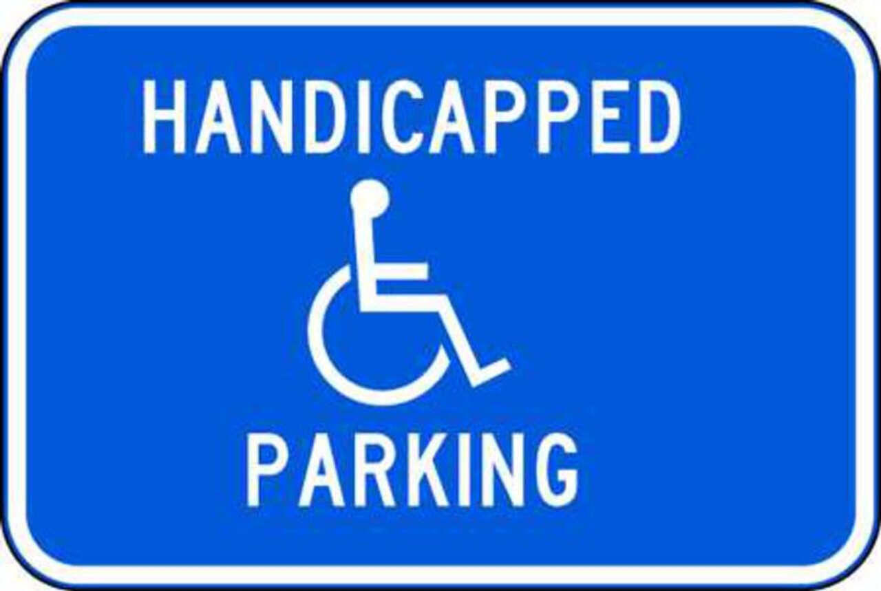 Standard Aluminum Sign with Handicap Graphic x 18 in Maximum FINE $500 Sign 12 in NMC TMS331G Parking ONLY Ohio 