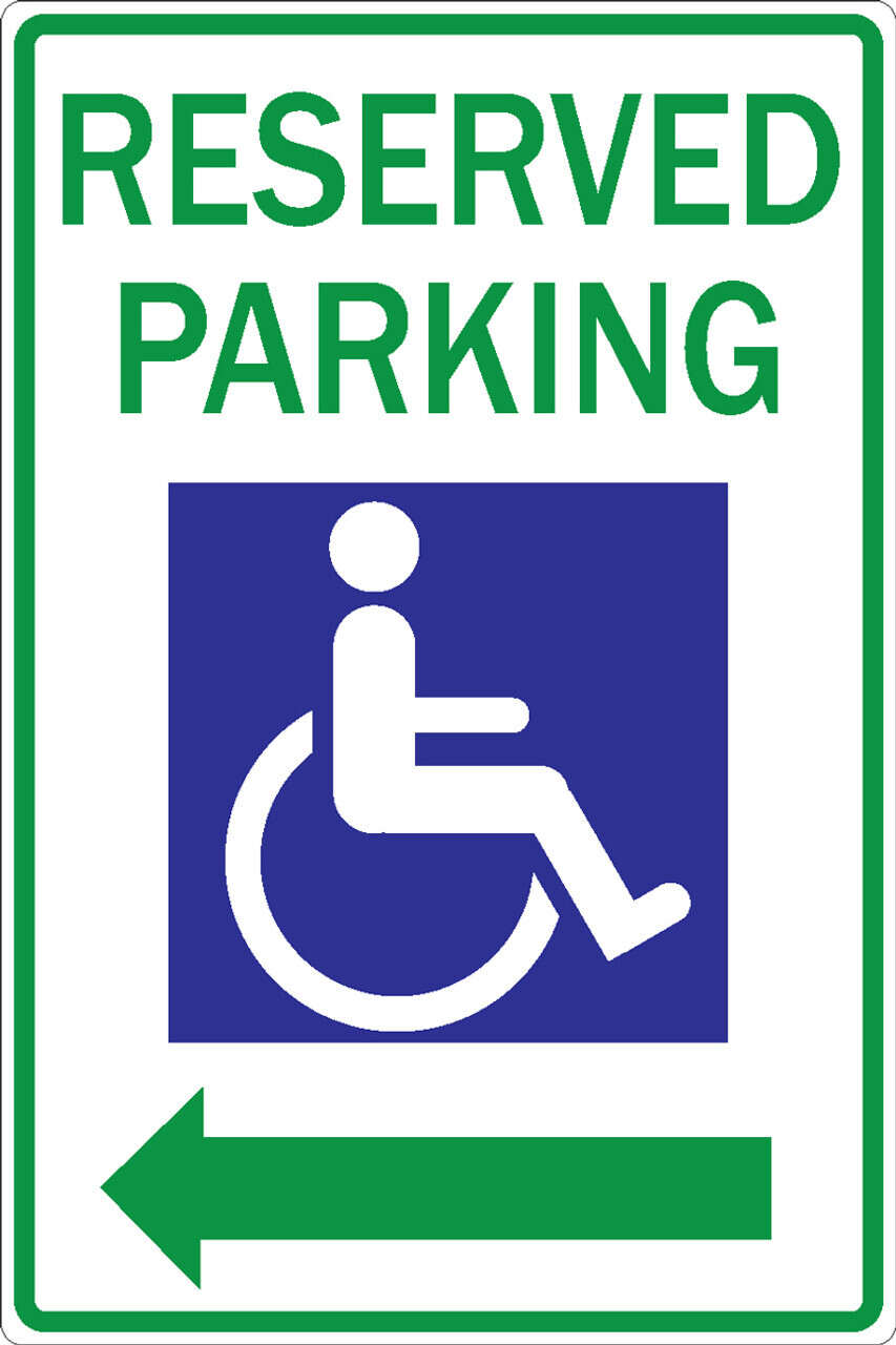 Parking Signs RESERVED PARKING ARROW RIGHT 