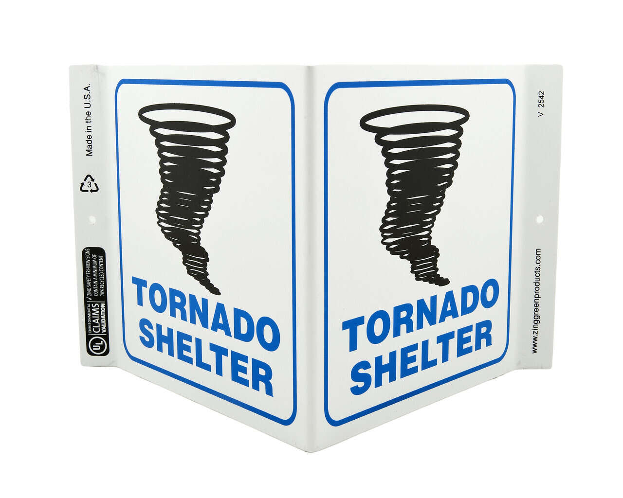 Projecting Tornado Shelter Sign, Projects 5, V-shape