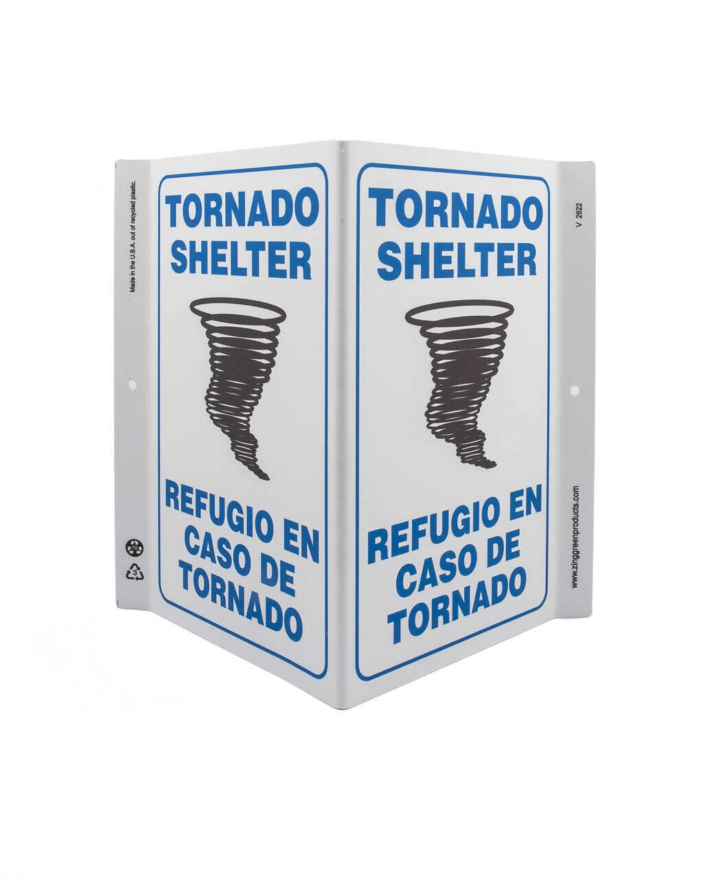 Tornado Shelter Sign, English/Spanish, Projects 5