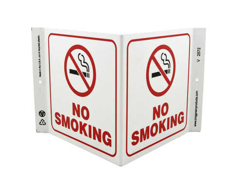 Recycled Aluminum Oregon ZING 1861A No Smoking Sign 7 Height x 10 Width 