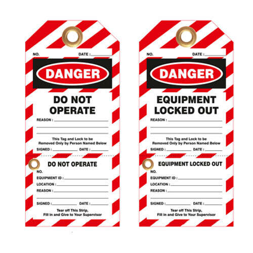 Lockout Tag Locked Out For Safety 10 RLT04 