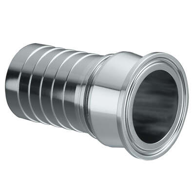 Rubber Hose Adapter Dixon 14MPHR-G150 Stainless Steel 304 Sanitary Fitting 1-1/2 Tube OD x 1-1/2 Hose ID Barbed 1-1/2 Tube OD x 1-1/2 Hose ID Barbed Dixon Valve & Coupling 