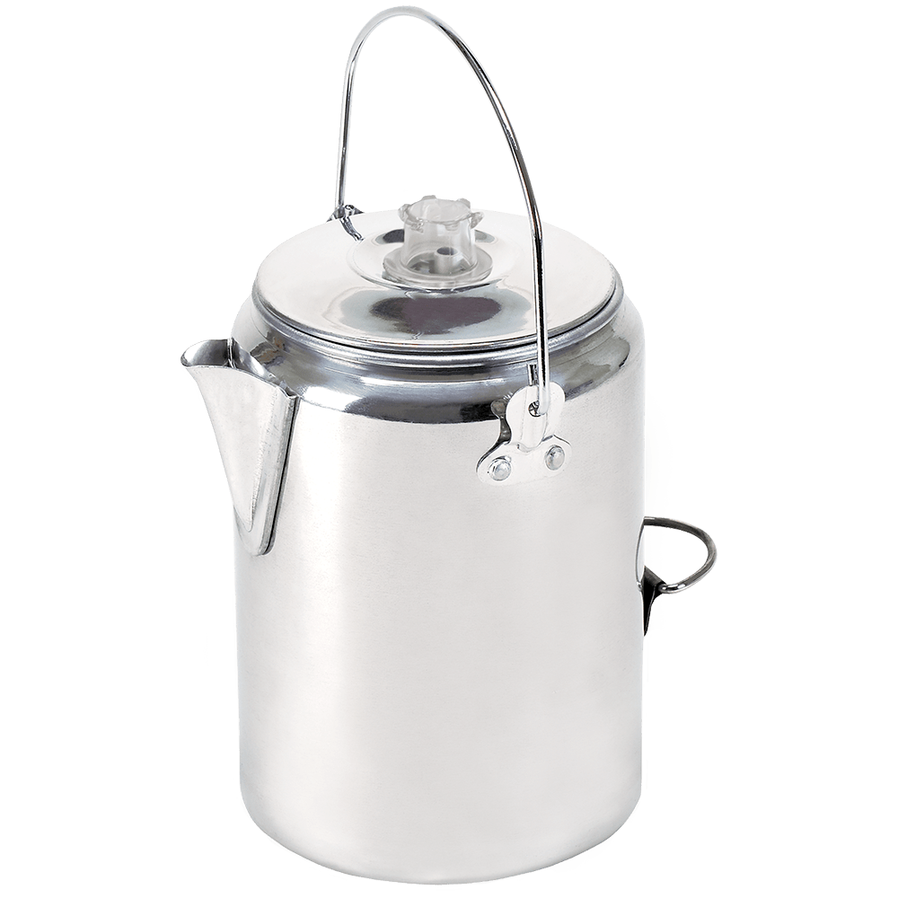 Stansport Camper's Percolator Coffee Pot 20 Cups - Stainless Steel,  Hi-Gloss Polished Aluminum, Percolator Stem and Basket Included in the  Coffee Makers department at