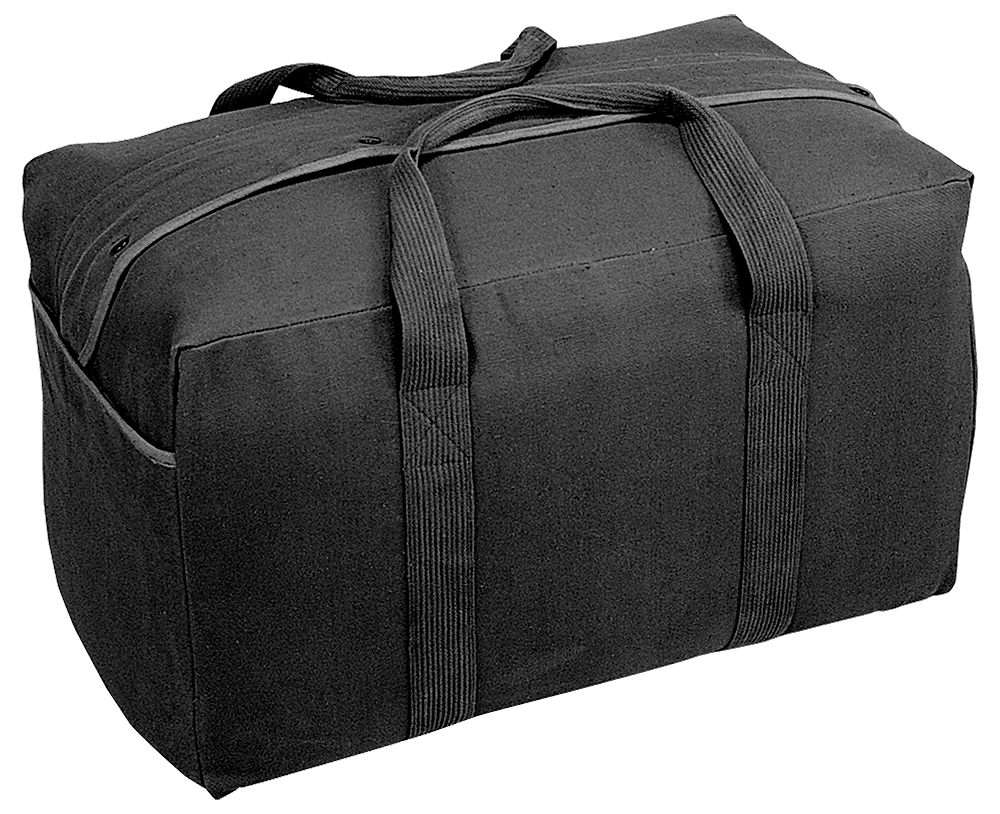 Canvas Parachute Cargo Bag - Black - Stansport
