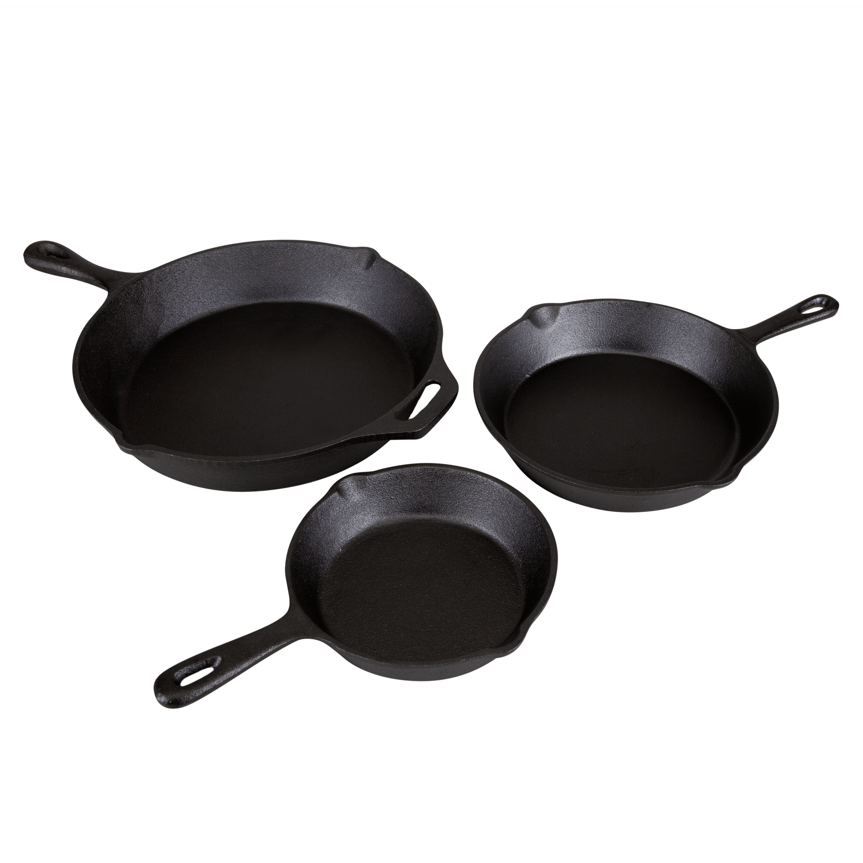 Dropship 3Pcs Pre-Seasoned Cast Iron Skillet Set 6/8/10in Non-Stick Oven  Safe Cookware Heat-Resistant Frying Pan to Sell Online at a Lower Price