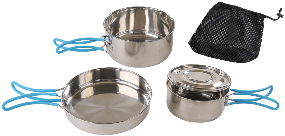 Heavy Duty - Stainless Steel Clad Cook Set - Stansport