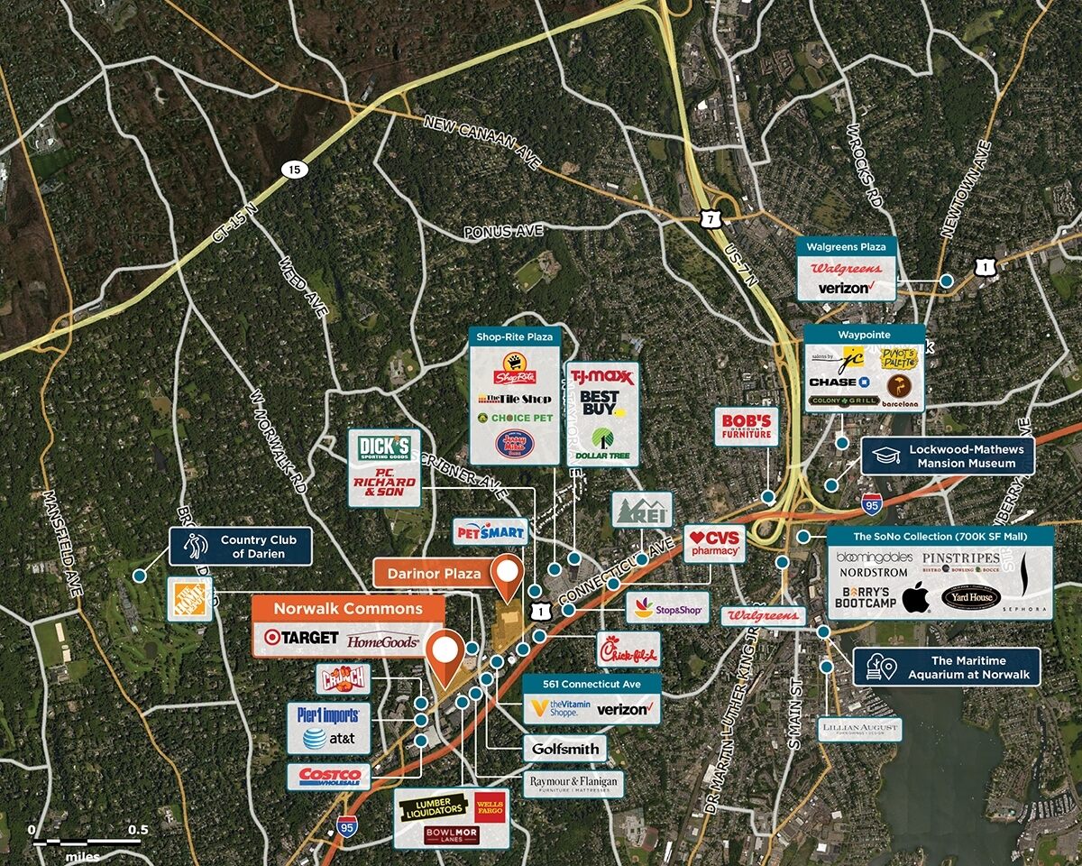 Walmart at Norwalk Trade Area Map for Norwalk, CT 06854