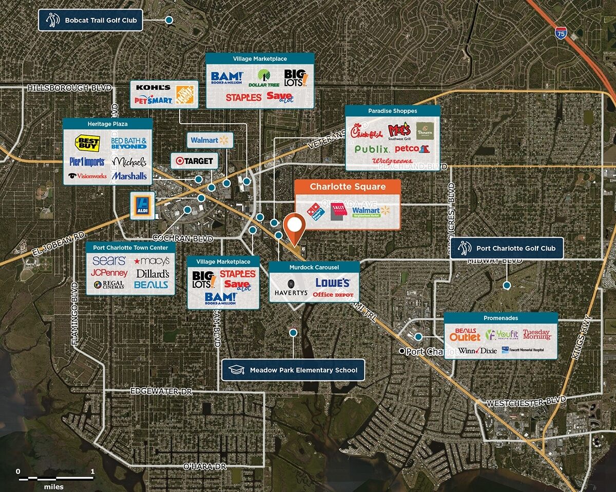 Charlotte Square Trade Area Map for Port Charlotte, FL 33948