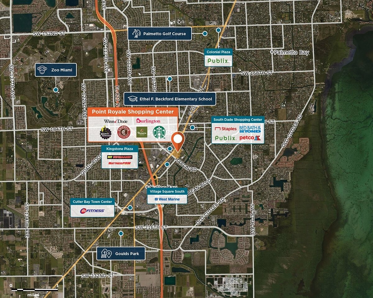 Point Royale Shopping Center Trade Area Map for Miami, FL 33157