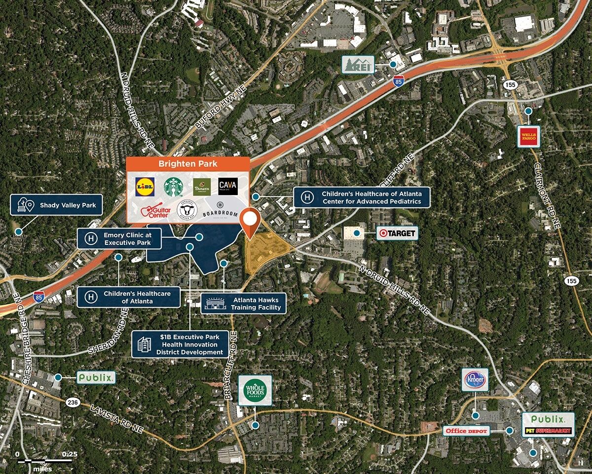 Brighten Park Trade Area Map for Atlanta, GA 30329