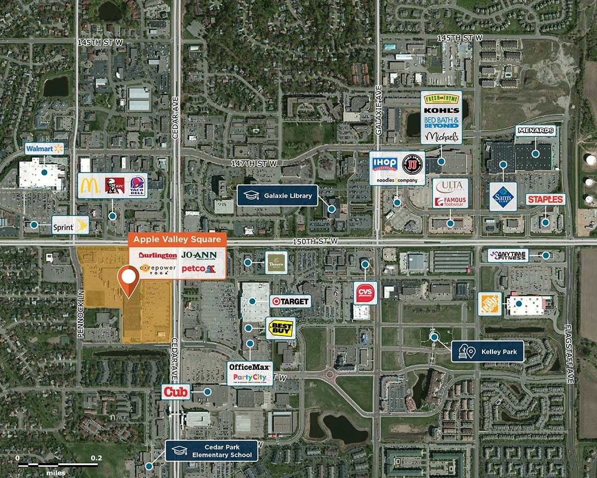 Apple Valley Square Trade Area Map for Apple Valley, MN 55124