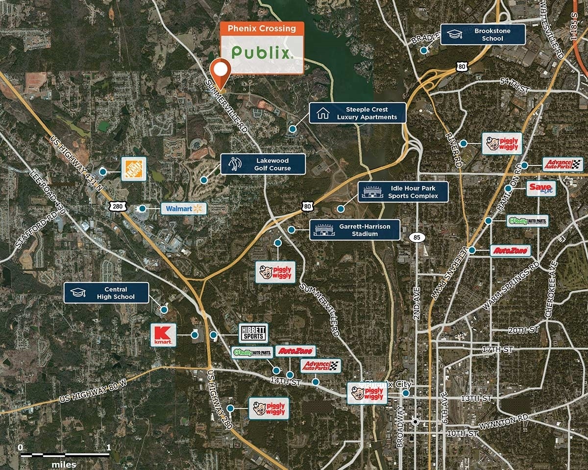 Phenix Crossing Trade Area Map for Phenix City, AL  36867