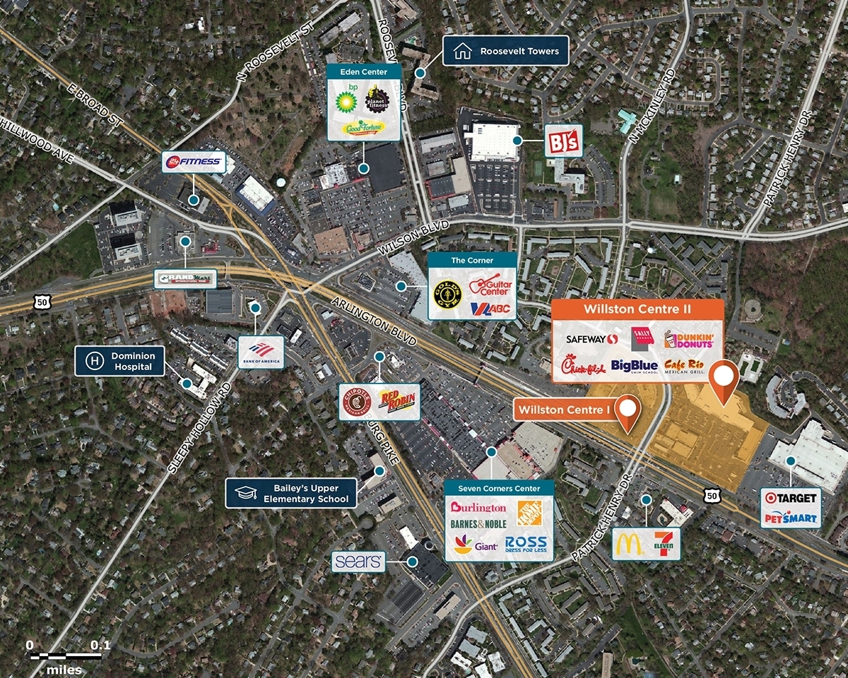 Willston Centre II Trade Area Map for Falls Church, VA 22044
