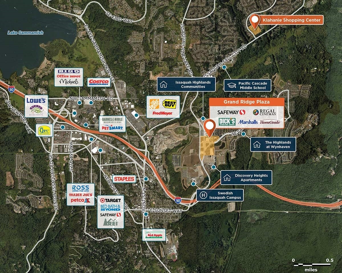 Grand Ridge Plaza Trade Area Map for Issaquah, WA 98029