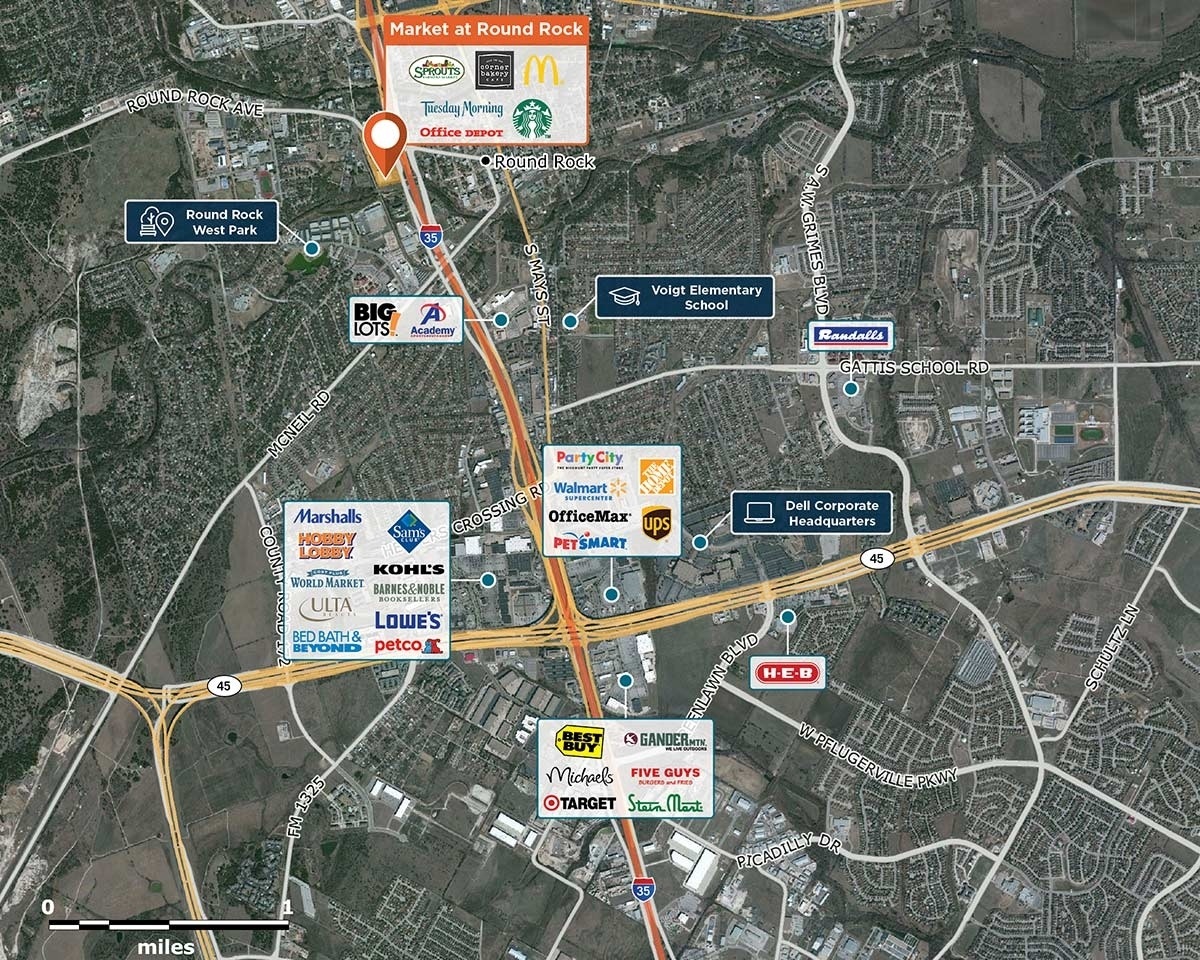 Market at Round Rock Trade Area Map for Round Rock, TX 78681