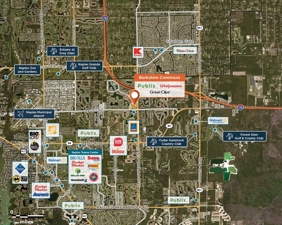 Berkshire Commons Trade Area Map for Naples, FL 34104