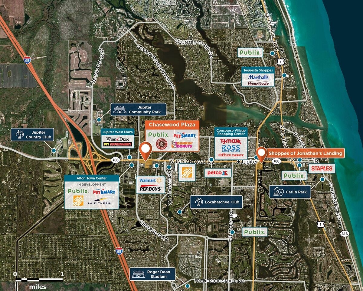 Chasewood Plaza Trade Area Map for Jupiter, FL 33458
