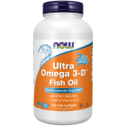 NOW Foods Ultra Omega 3-D™ Fish Oil (Fish Gelatin) - 180 Fish Softgels