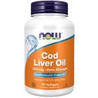 NOW Foods Cod Liver Oil, Extra Strength 1,000 mg - 90 Softgels