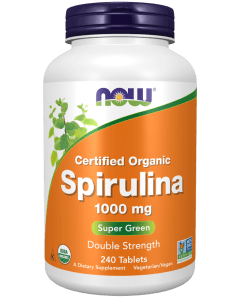 NOW Foods Spirulina Double Strength, 1000 mg Organic - 240 Tablets