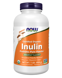 NOW Foods Inulin Prebiotic Pure Powder, Organic - 1 lb.