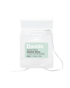 Davids Natural Toothpaste Expanding Dental Floss Mint - Front view