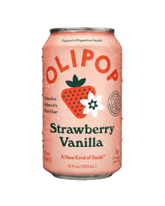 Olipop Strawberry Vanilla Prebiotic Soda - Front view