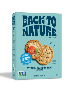 Back to Nature Stoneground Wheat Crackers - Front view