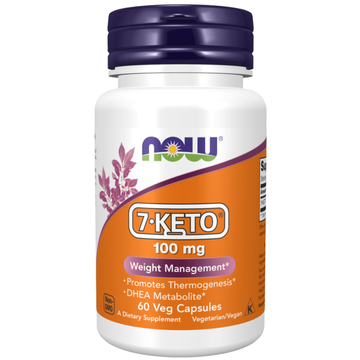 7-Keto 100 mg, 60 Veg Capsules | NOW Foods | Fruitful Yield