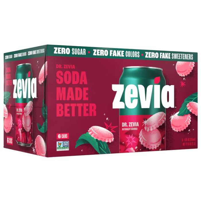 Zevia Zero Calorie Soda Dr. Zevia, 6 pack | Fruitful Yield