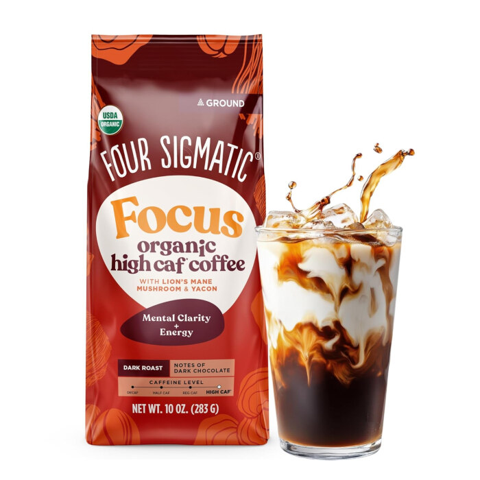 Four Sigmatic Think Organic High Caf Coffee, 10oz. | Fruitful Yield