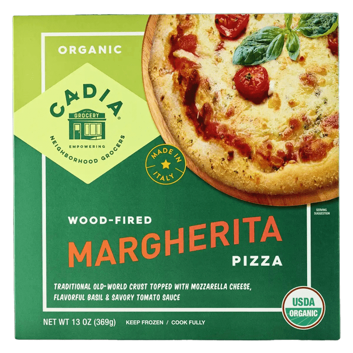 Cadia Organic Wood-Fired Margherita Pizza, 13oz. | Fruitful Yield
