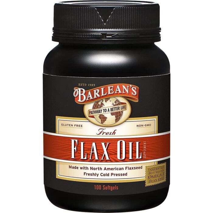 Flax Oil 1000 mg, 100 Capsules | Barleans | Fruitful Yield