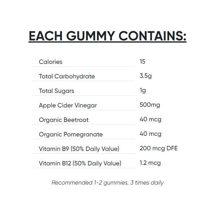 Goli gummies nutrition facts